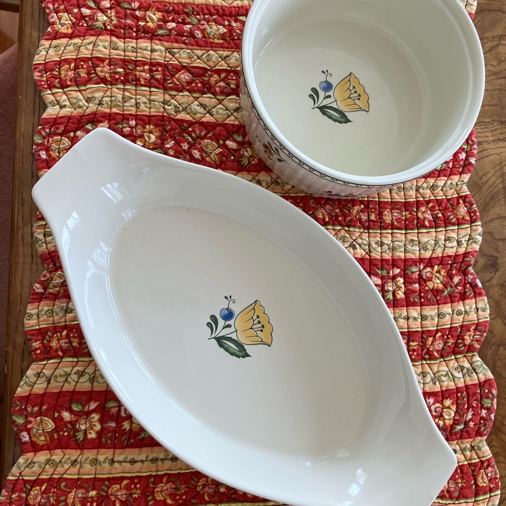 Floral Ceramic Serving Dishes